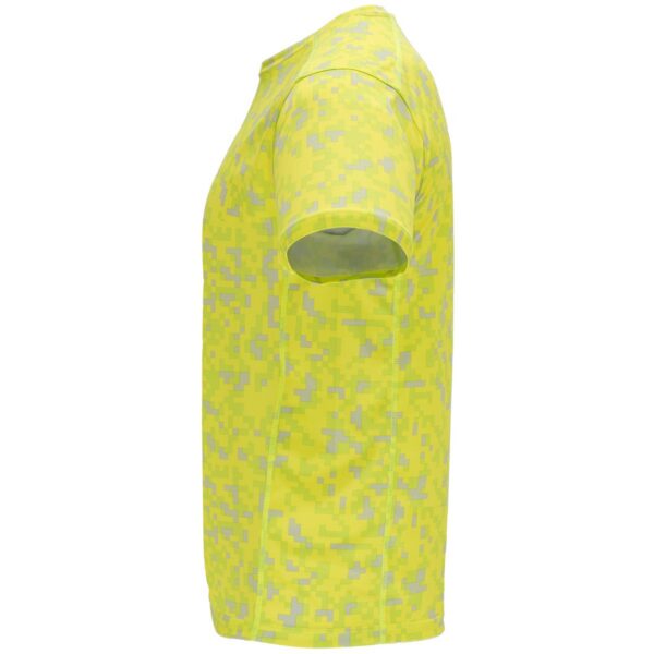 T-Shirt Tecnica Stampata - Pixel Giallo Fluo dettaglio 2