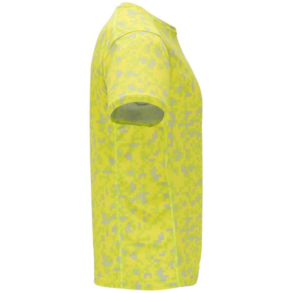 T-Shirt Tecnica Stampata - Pixel Giallo Fluo dettaglio 3