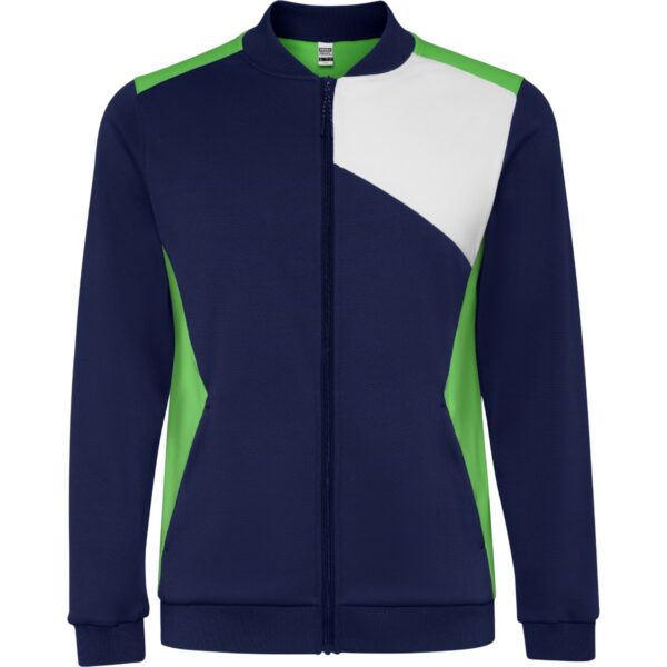Giacca Sportiva con Zip - Verde Felce/Blu Navy