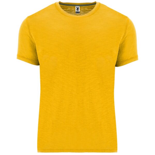T-Shirt Effetto Mélange - Senape