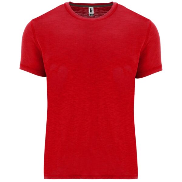 T-Shirt Effetto Mélange - Rosso