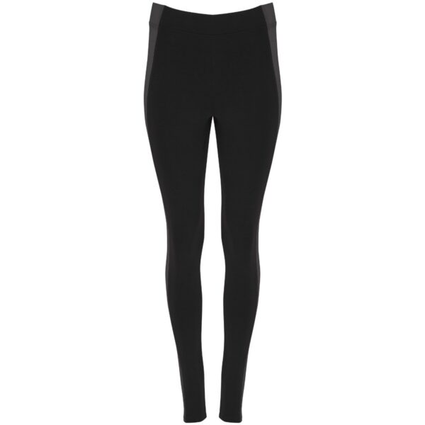 Leggings lungo da donna in jersey semplice - Nero/Ebano