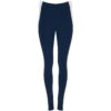 Leggings lungo da donna in jersey semplice - Marina/Bianco