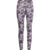 Leggings da donna a lunghezza intera stampati - Fusion Viola