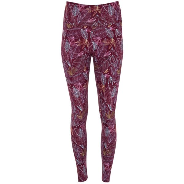 Leggings da donna a lunghezza intera stampati - Stampa Bordeaux