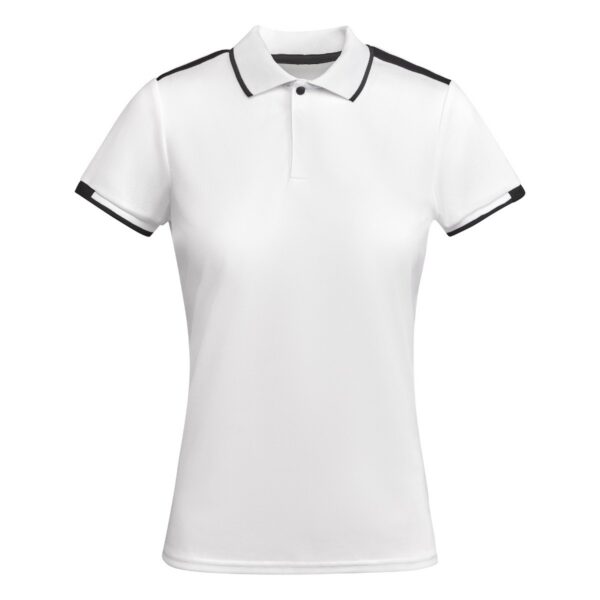Polo Tecnica Bicolore Donna - Bianco/Nero