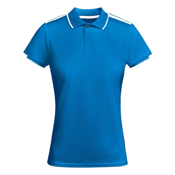 Polo Tecnica Bicolore Donna - Royal/Bianco