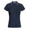 Polo Tecnica Bicolore Donna - Blu Navy/Bianco