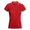Polo Tecnica Bicolore Donna - Rosso/Bianco