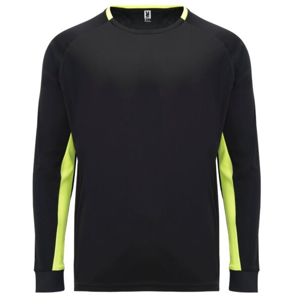 T-Shirt Tecnica Manica Lunga - Nero/Giallo Fluo