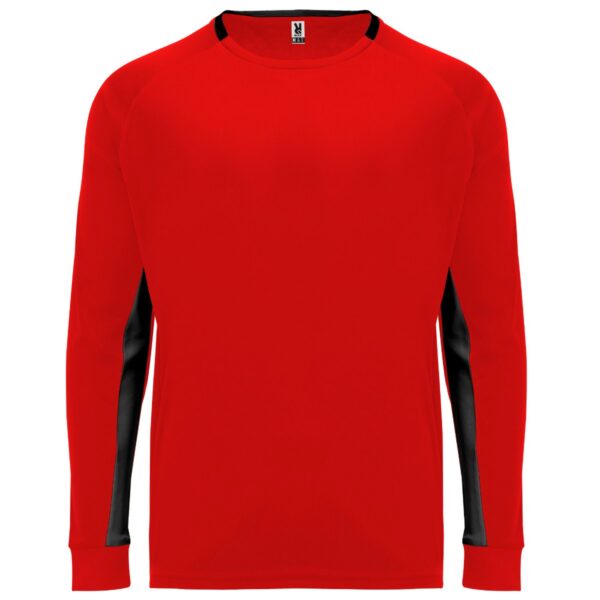 T-Shirt Tecnica Manica Lunga - Rosso/Nero