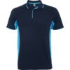 Polo Tecnica Bicolore 150 g - Blu Navy/Celeste