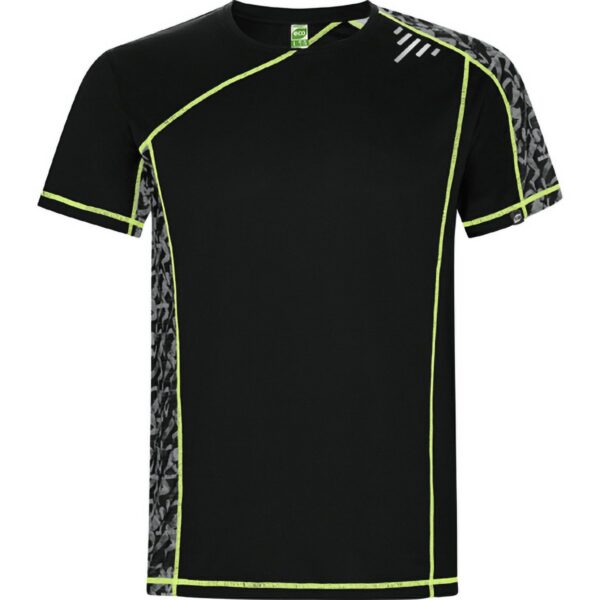 T-Shirt Tecnica Sublimata - Print Run Nero