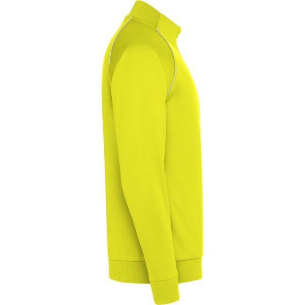 Felpa Sportiva con Zip - Giallo Fluo vista 3