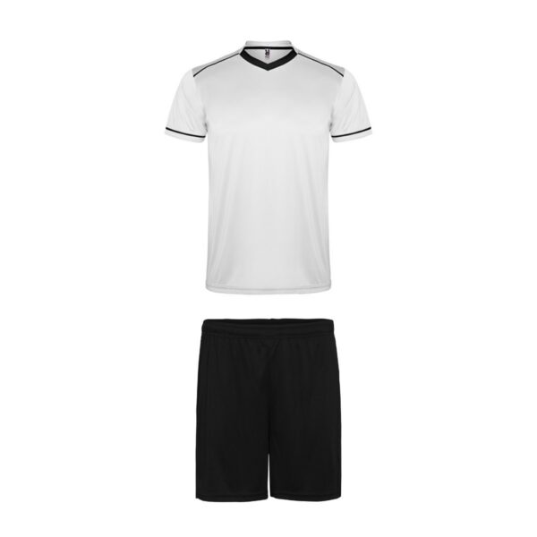 Completo sportivo unisex con t-shirt e pantalone - Bianco/Nero
