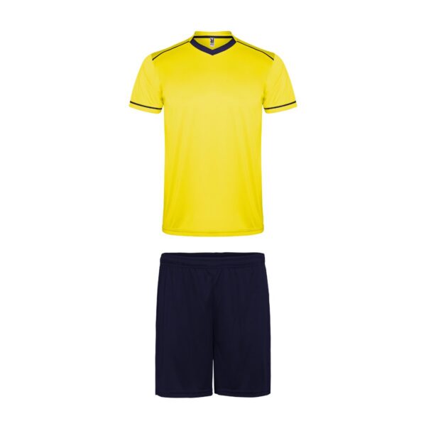 Completo sportivo unisex con t-shirt e pantalone - Giallo/Blu Marino