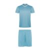 Completo sportivo unisex con t-shirt e pantalone - Celeste/Celeste