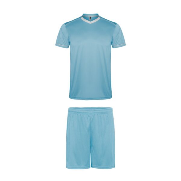 Completo sportivo unisex con t-shirt e pantalone - Celeste/Celeste