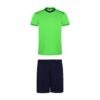 Completo sportivo unisex con t-shirt e pantalone - Verde Fluo/Blu Navy