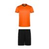 Completo sportivo unisex con t-shirt e pantalone - Arancione/Nero
