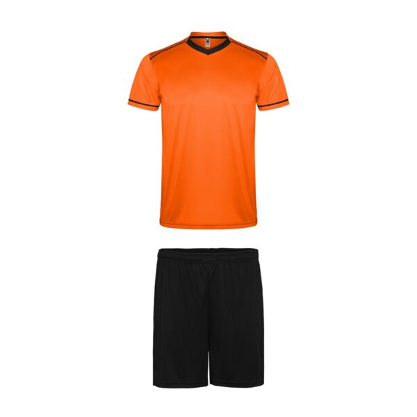 Completo sportivo unisex con t-shirt e pantalone - Arancione/Nero