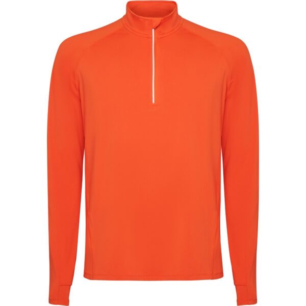 Felpa Tecnica Mezza Zip - Fire Orange