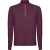 Felpa Tecnica Mezza Zip - Plum Red