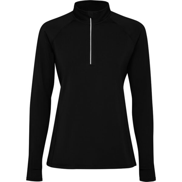 Felpa Tecnica Donna Mezza Zip - Nero