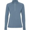 Felpa Tecnica Donna Mezza Zip - Storm Blue