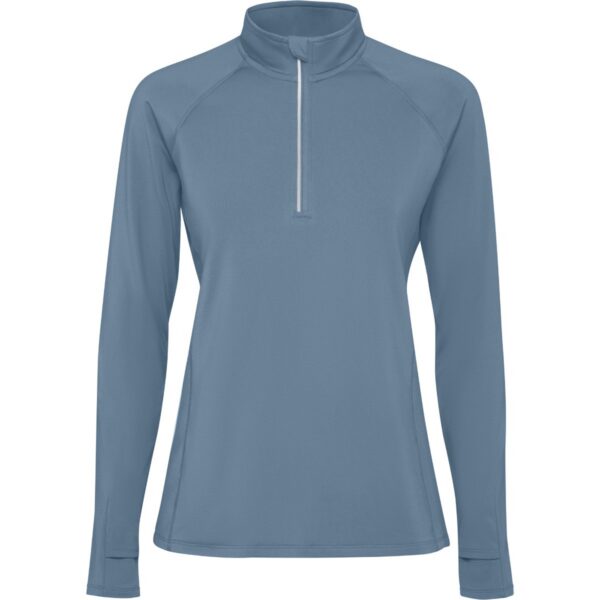 Felpa Tecnica Donna Mezza Zip - Storm Blue