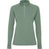 Felpa Tecnica Donna Mezza Zip - Laurel Green