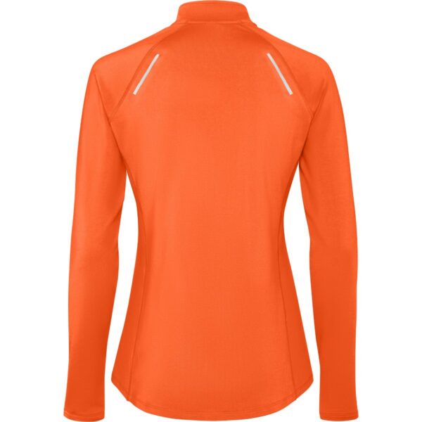 Felpa Tecnica Donna Mezza Zip - Fire Orange vista 1