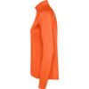 Felpa Tecnica Donna Mezza Zip - Fire Orange vista 2