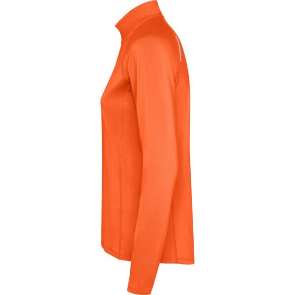 Felpa Tecnica Donna Mezza Zip - Fire Orange vista 2