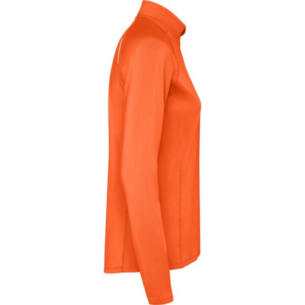 Felpa Tecnica Donna Mezza Zip - Fire Orange vista 3