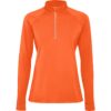Felpa Tecnica Donna Mezza Zip - Fire Orange