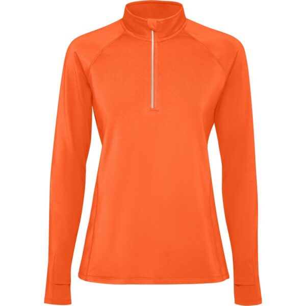 Felpa Tecnica Donna Mezza Zip - Fire Orange