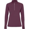 Felpa Tecnica Donna Mezza Zip - Plum Red