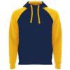 Felpa Bicolore con Cappuccio - Cobalt Blue/Golden Yellow