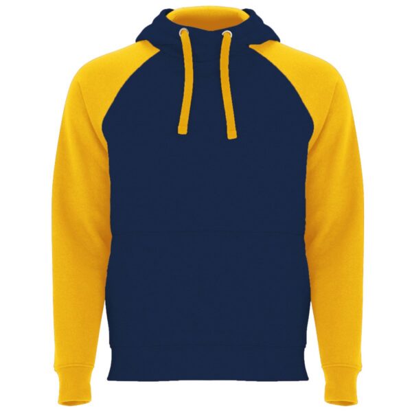 Felpa Bicolore con Cappuccio - Cobalt Blue/Golden Yellow