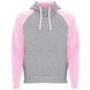 Felpa Bicolore con Cappuccio - Grigio Vigorè/Rosa Chiaro