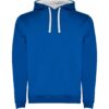 Felpa con Cappuccio 280 g - Royal/Bianco