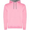 Felpa con Cappuccio 280 g - Rosa Chiaro/Grigio Vigorè