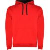 Felpa con Cappuccio 280 g - Rosso/Nero