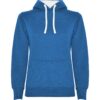 Felpa Donna con Cappuccio - Royal/Bianco