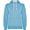 Felpa Donna con Cappuccio - Celeste/Bianco