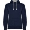 Felpa Donna con Cappuccio - Blu Navy/Grigio Vigorè