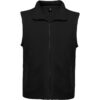 Gilet in pile con collo alto - Nero