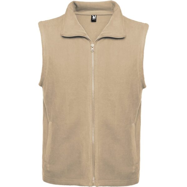 Gilet in pile con collo alto - Sabbia
