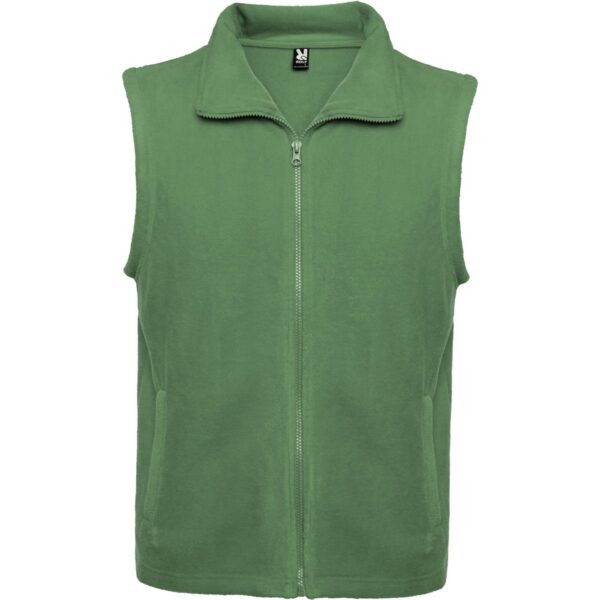 Gilet in pile con collo alto - Verde Salvia
